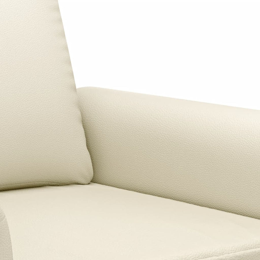 Tweezitsbank Kunstleer Kleurig 140 cm Crème