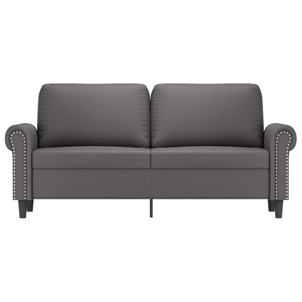 Tweezitsbank Kunstleer 140 cm Grijs