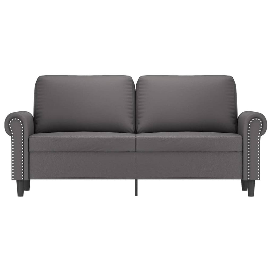 Tweezitsbank Kunstleer 140 cm Grijs