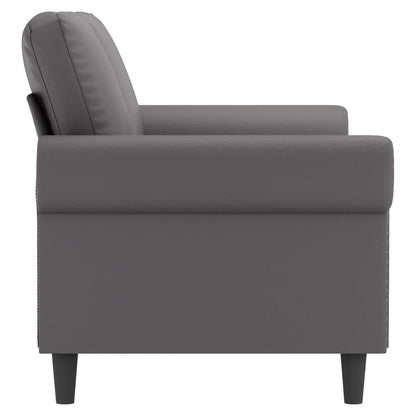Tweezitsbank Kunstleer 140 cm Grijs