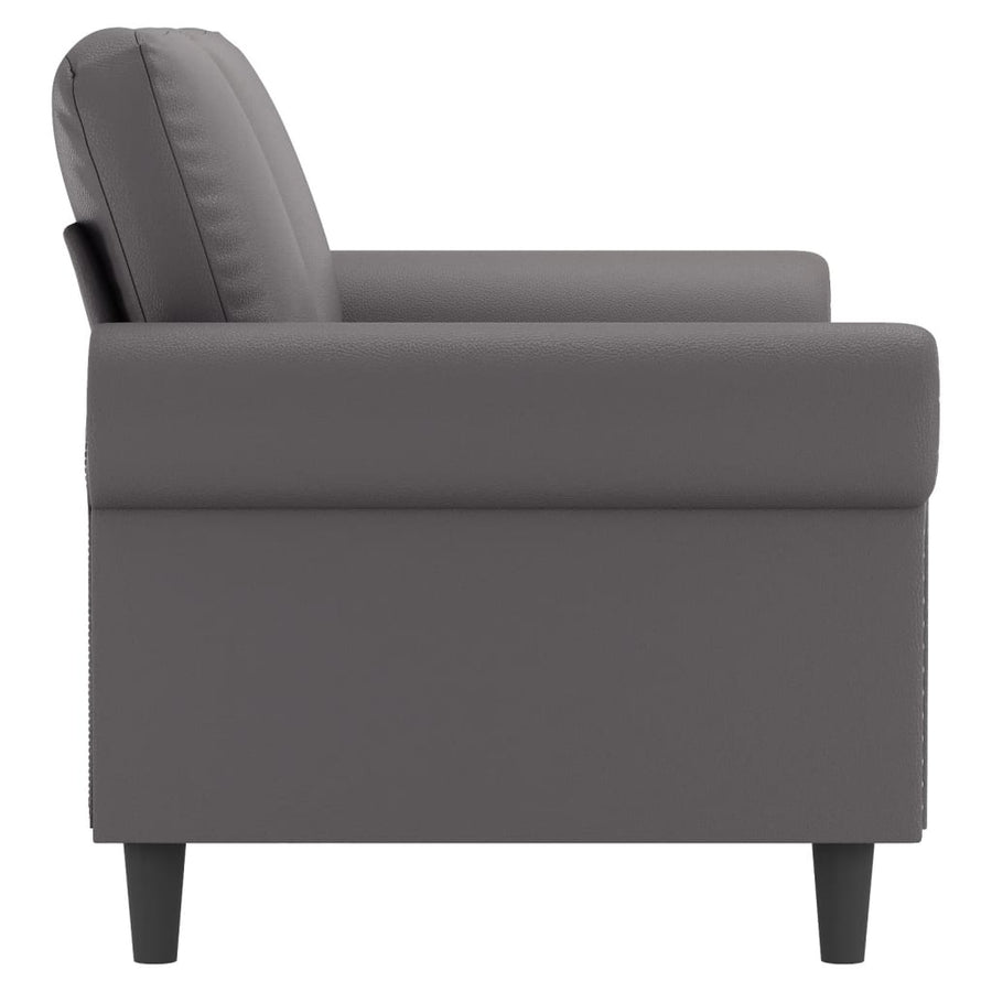 Tweezitsbank Kunstleer 140 cm Grijs