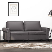 Tweezitsbank Kunstleer 140 cm Grijs