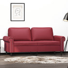 Tweezitsbank 140 cm kunstleer rood