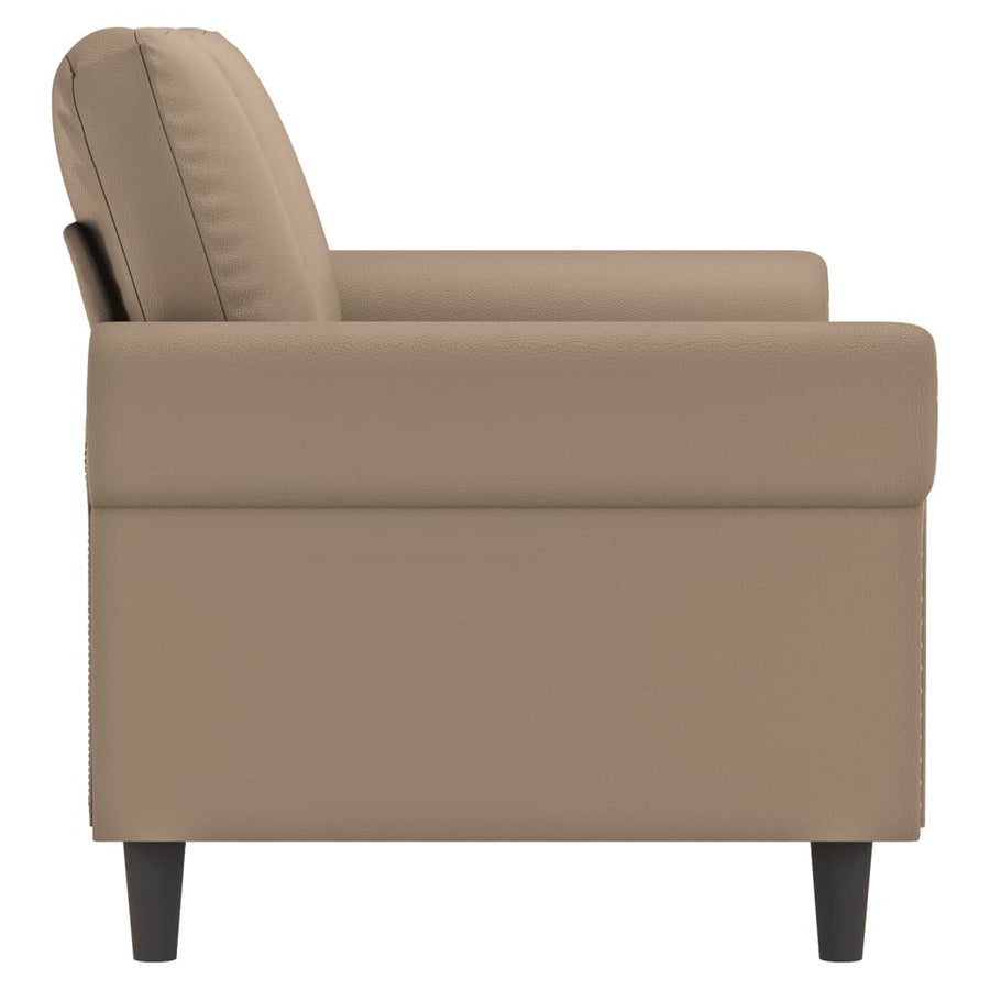 Tweezitsbank Kunstleer Kleurig 140 cm Cappuccino