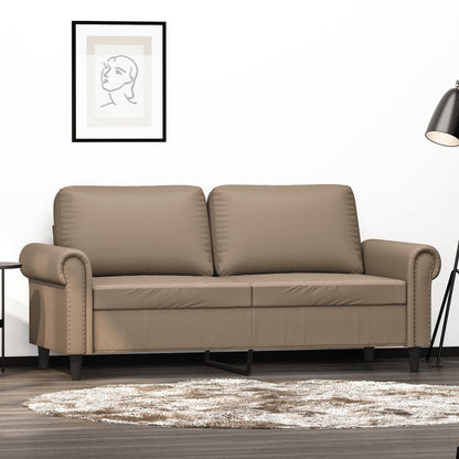 Tweezitsbank Kunstleer Kleurig 140 cm Cappuccino