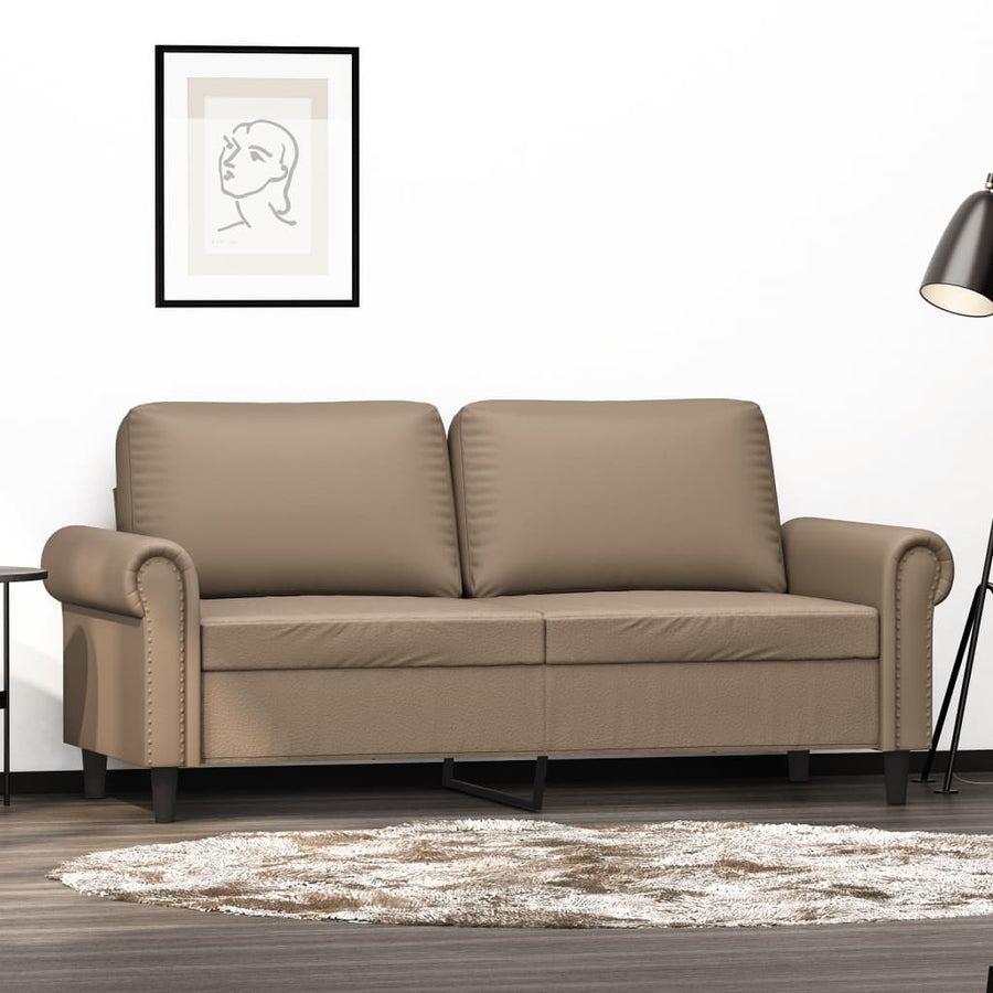 Tweezitsbank Kunstleer Kleurig 140 cm Cappuccino
