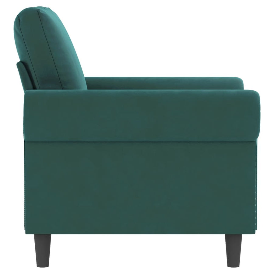 Fauteuil fluweel 60 cm Donkergroen