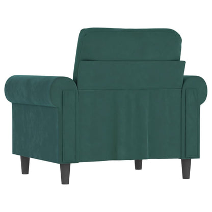 Fauteuil fluweel 60 cm Donkergroen