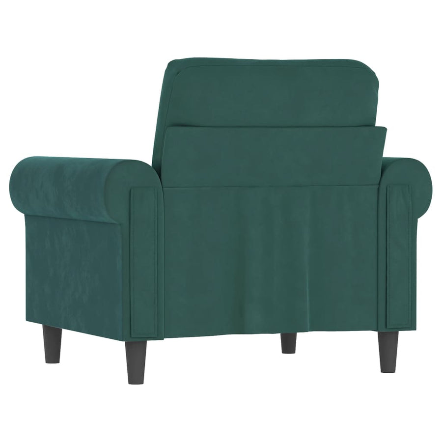 Fauteuil fluweel 60 cm Donkergroen