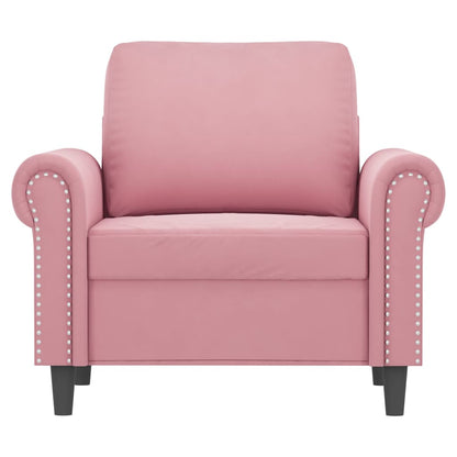Fauteuil 60 cm fluweel roze 60 cm Roze