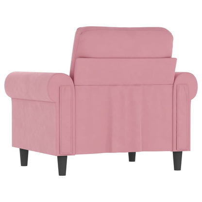 Fauteuil 60 cm fluweel roze 60 cm Roze