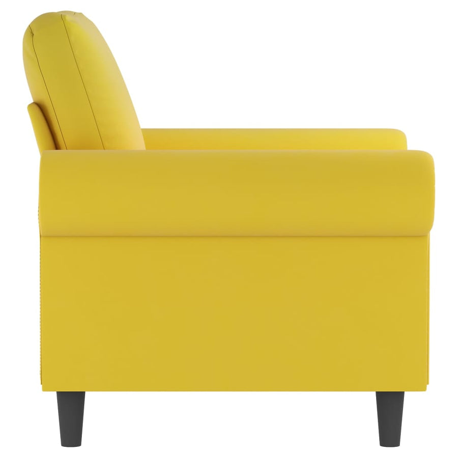 Fauteuil fluweel 60 cm Geel