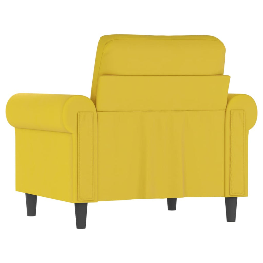Fauteuil fluweel 60 cm Geel