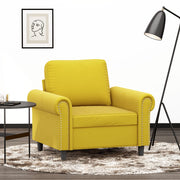 Armchair 60 cm velvet yellow