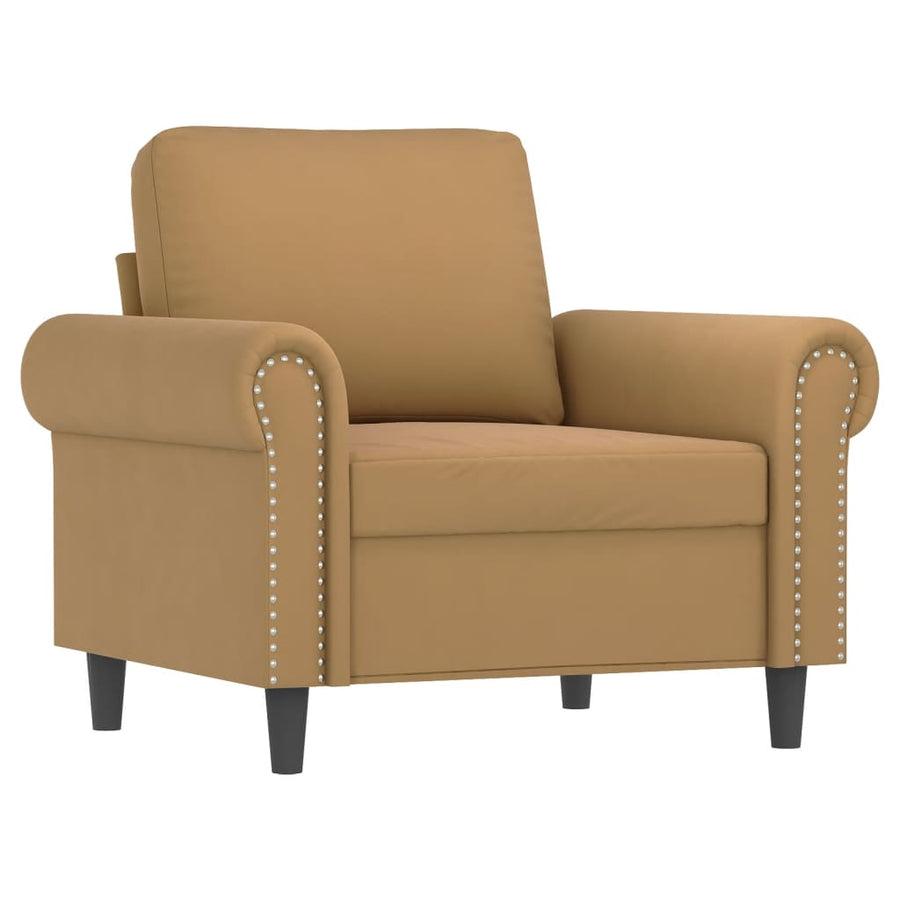 Fauteuil 60 cm fluweel bruin 60 cm Bruin