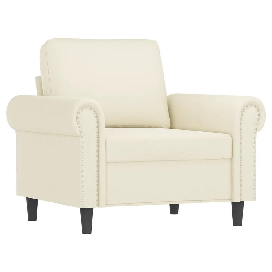 Fauteuil 60 cm fluweel crèmekleurig 60 cm Crème