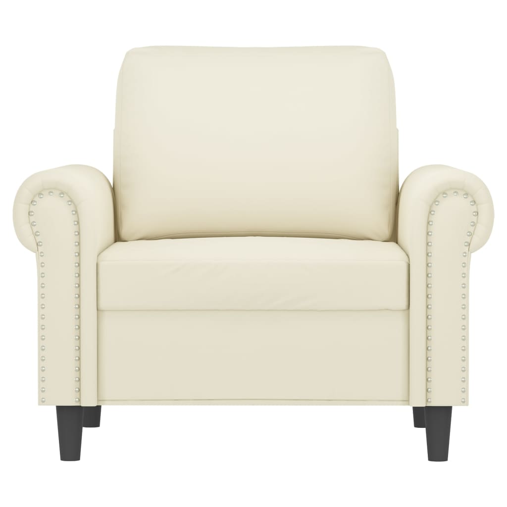 Fauteuil 60 cm fluweel crèmekleurig 60 cm Crème