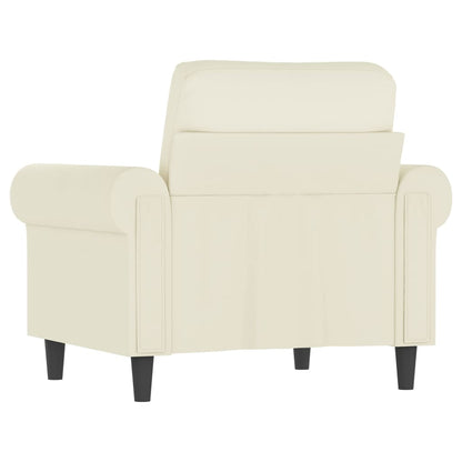 Fauteuil 60 cm fluweel crèmekleurig 60 cm Crème