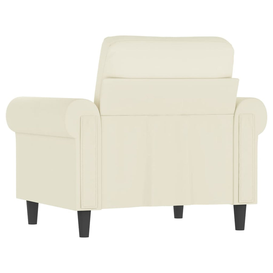 Fauteuil 60 cm fluweel crèmekleurig 60 cm Crème
