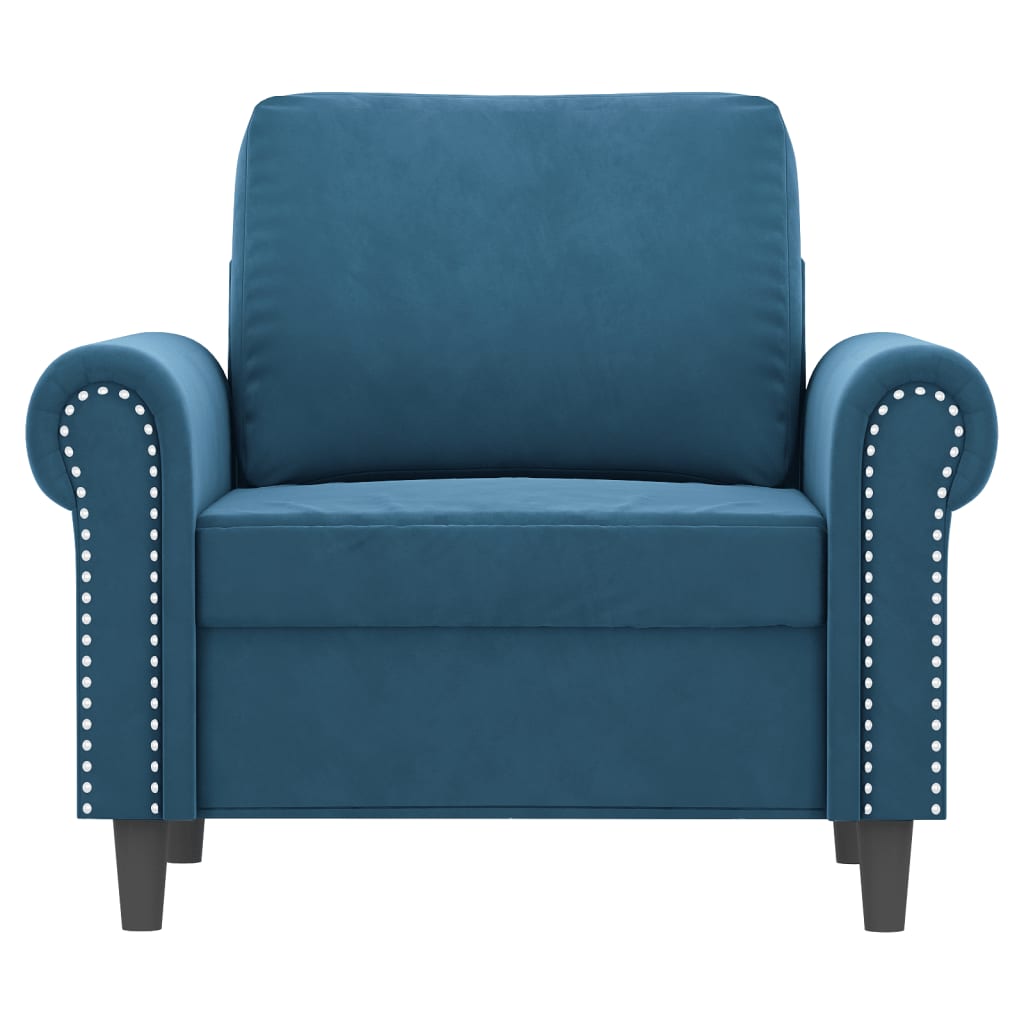 Fauteuil fluweel 60 cm Blauw