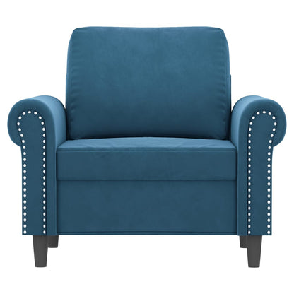 Fauteuil fluweel 60 cm Blauw