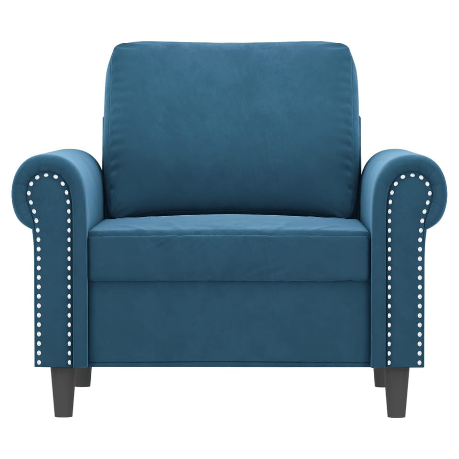 Fauteuil fluweel 60 cm Blauw