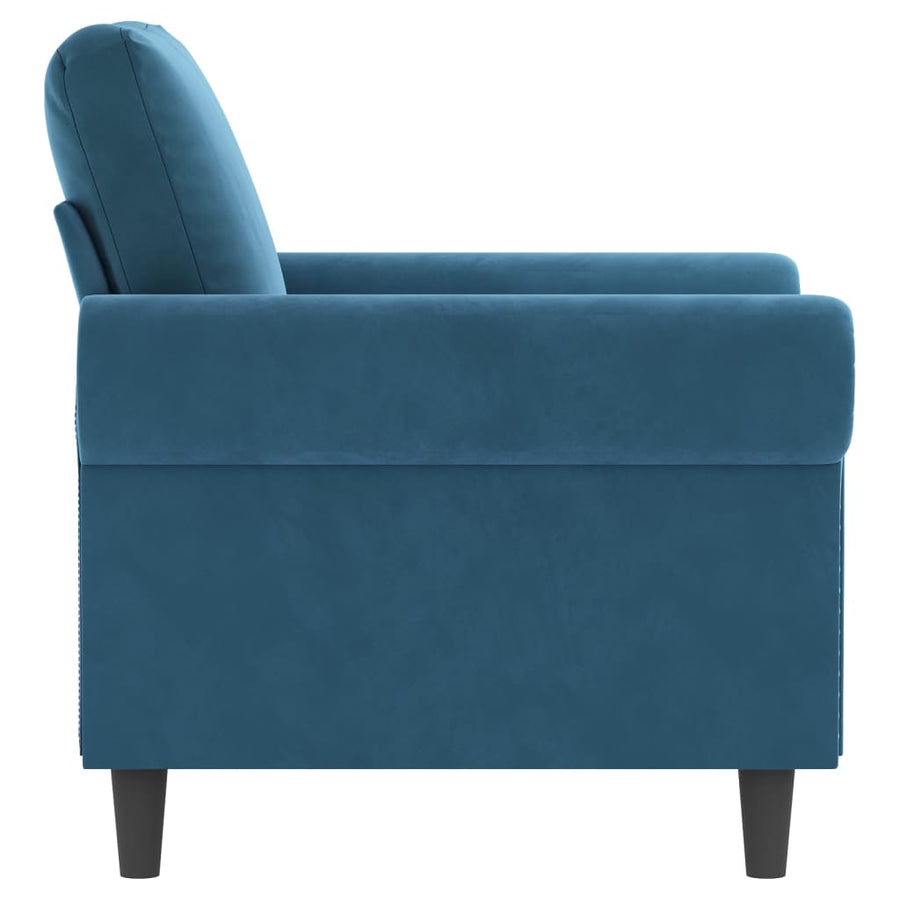 Fauteuil fluweel 60 cm Blauw