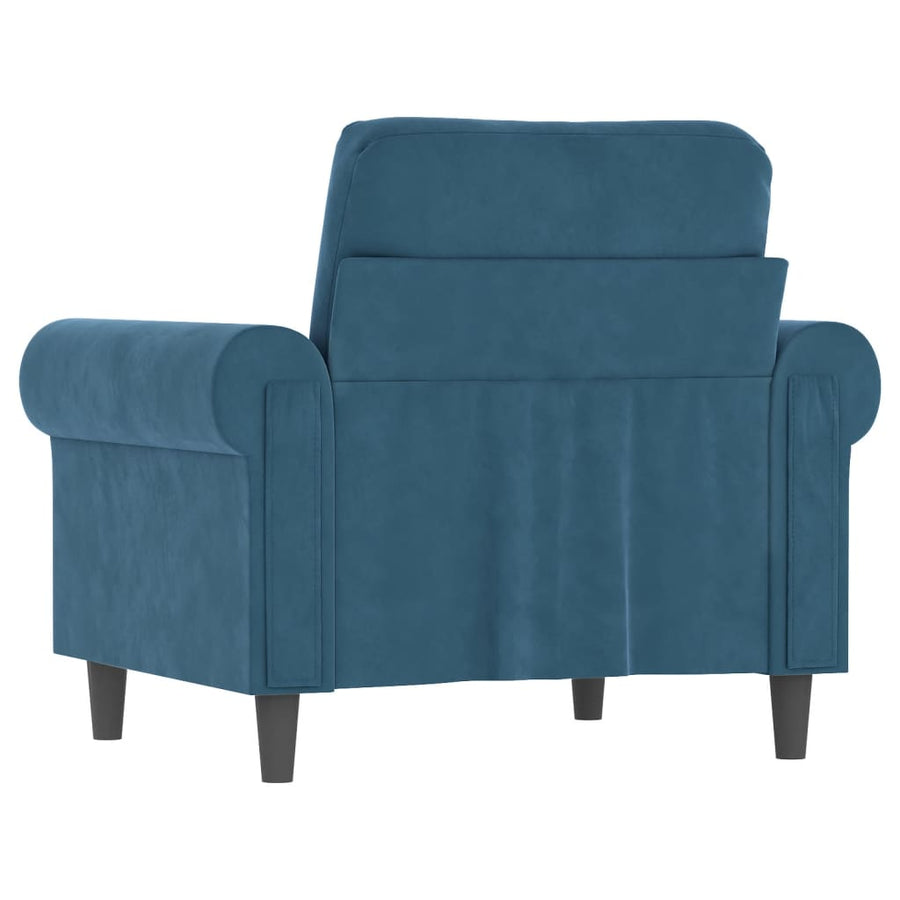 Fauteuil fluweel 60 cm Blauw