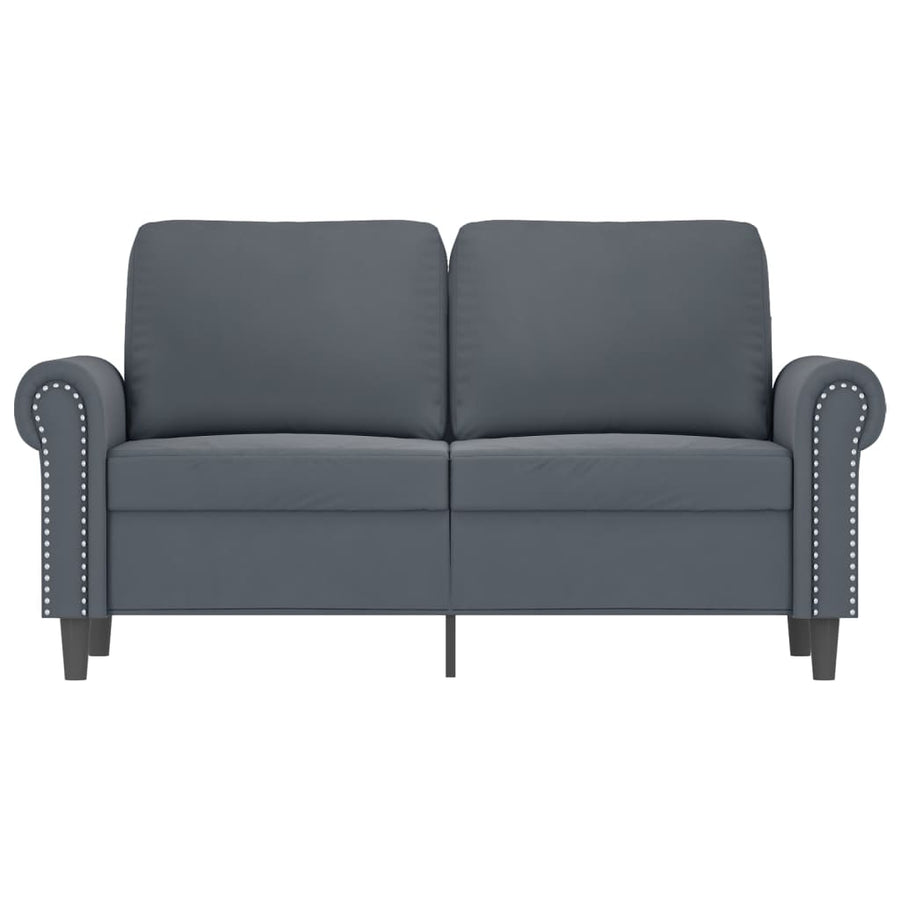 Tweezitsbank 120 cm fluweel donkergrijs