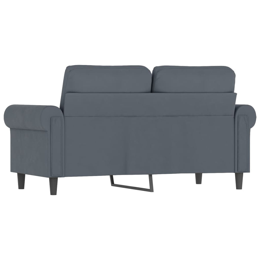 Tweezitsbank 120 cm fluweel donkergrijs