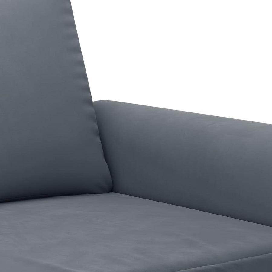 Tweezitsbank 120 cm fluweel donkergrijs