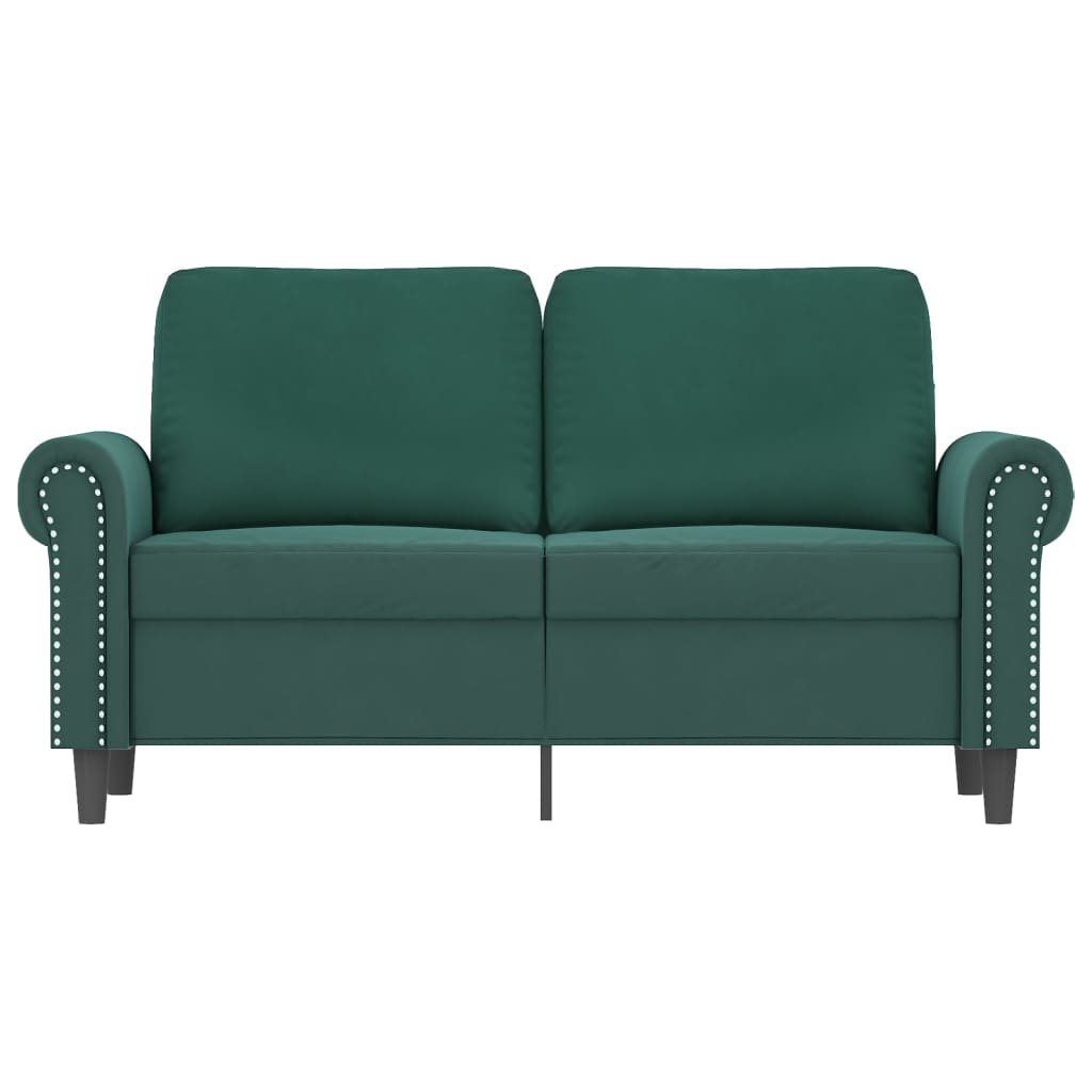 Tweezitsbank 120 cm fluweel donkergroen 120 cm Donkergroen