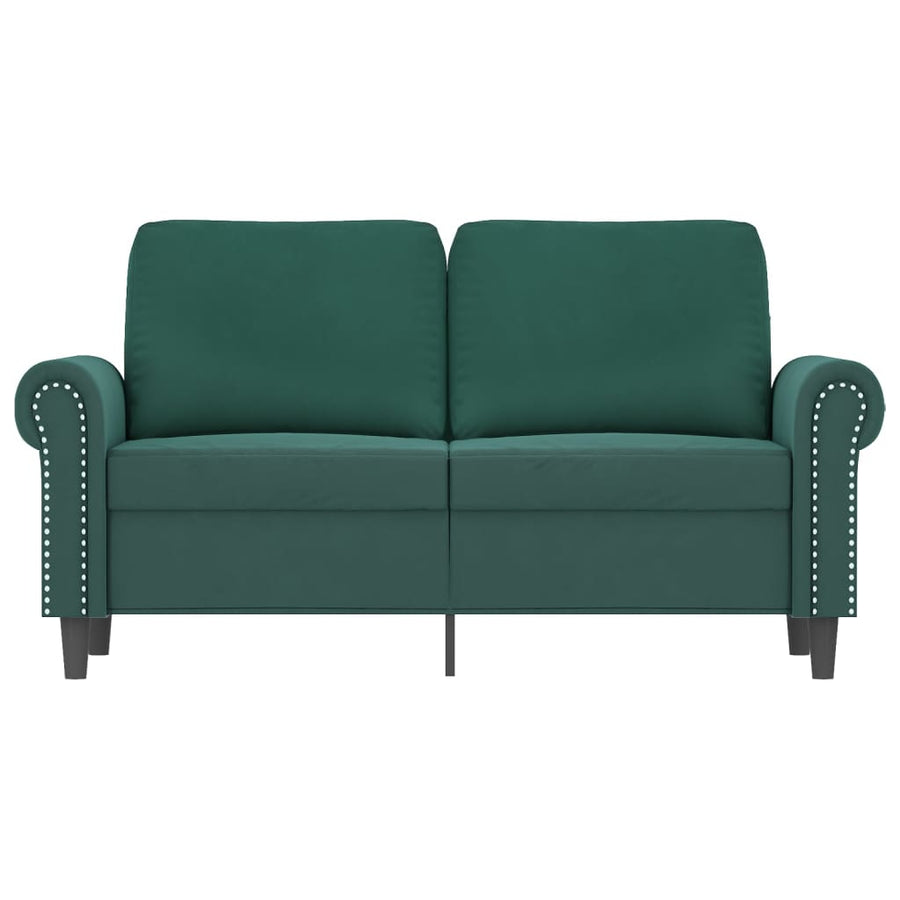 Tweezitsbank 120 cm fluweel donkergroen 120 cm Donkergroen