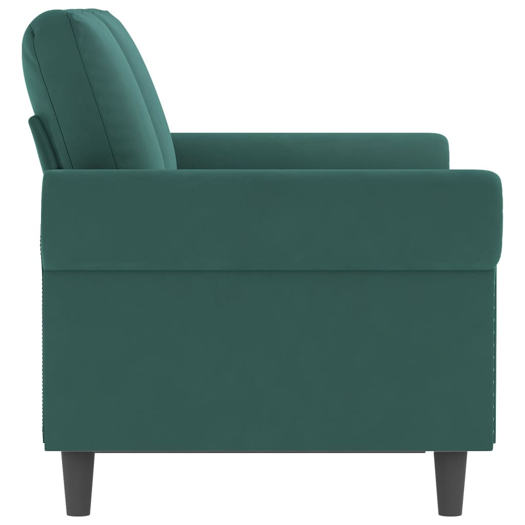 Tweezitsbank 120 cm fluweel donkergroen 120 cm Donkergroen