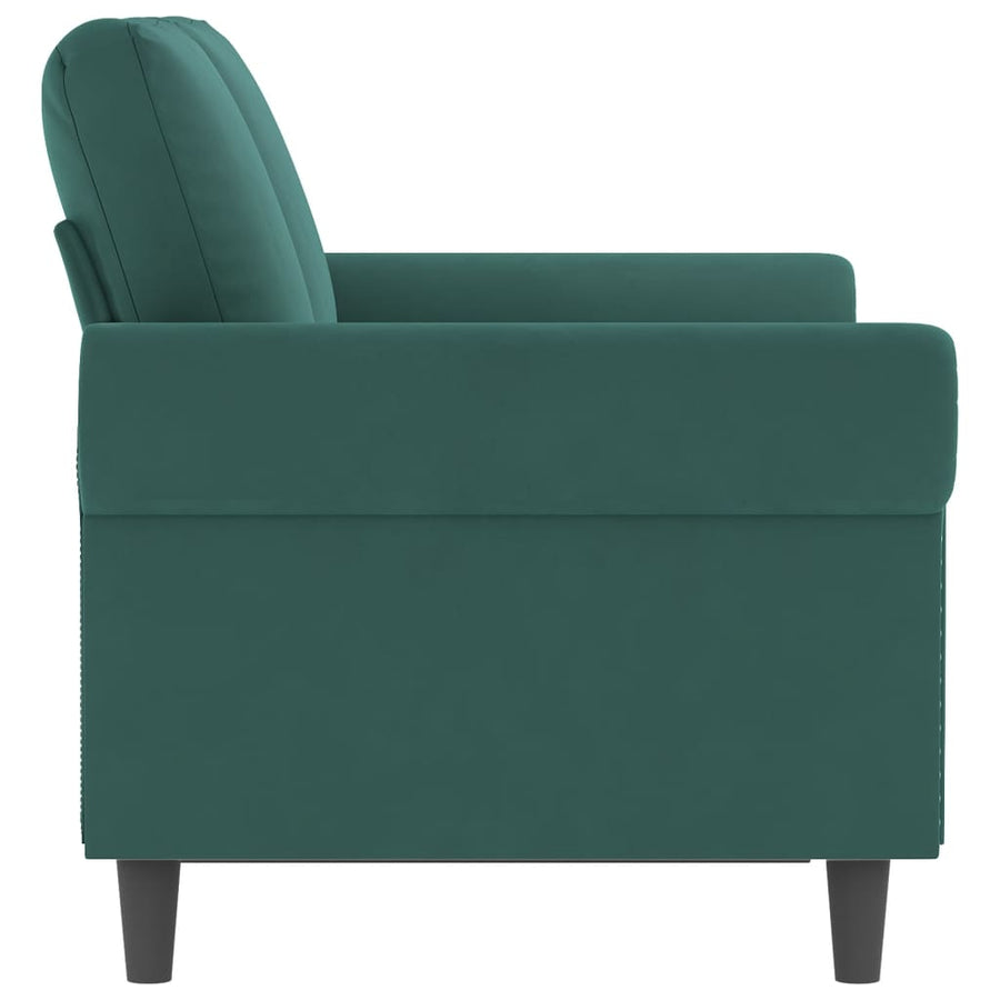 Tweezitsbank 120 cm fluweel donkergroen 120 cm Donkergroen
