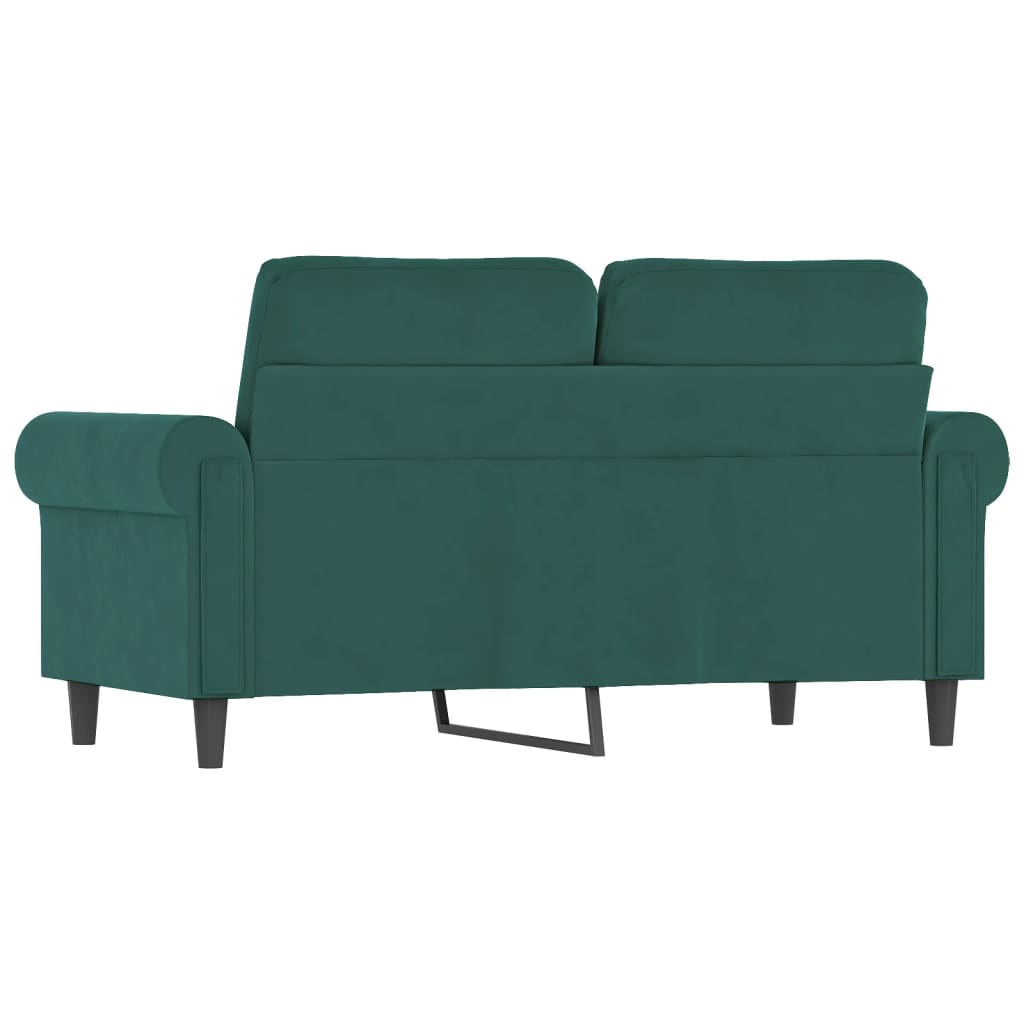 Tweezitsbank 120 cm fluweel donkergroen 120 cm Donkergroen