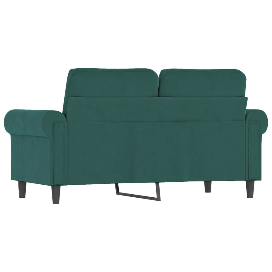 Tweezitsbank 120 cm fluweel donkergroen 120 cm Donkergroen