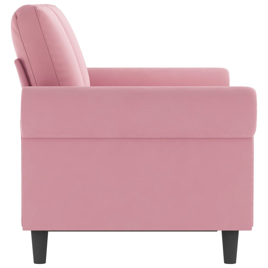 Tweezitsbank 120 cm fluweel roze 120 cm Roze