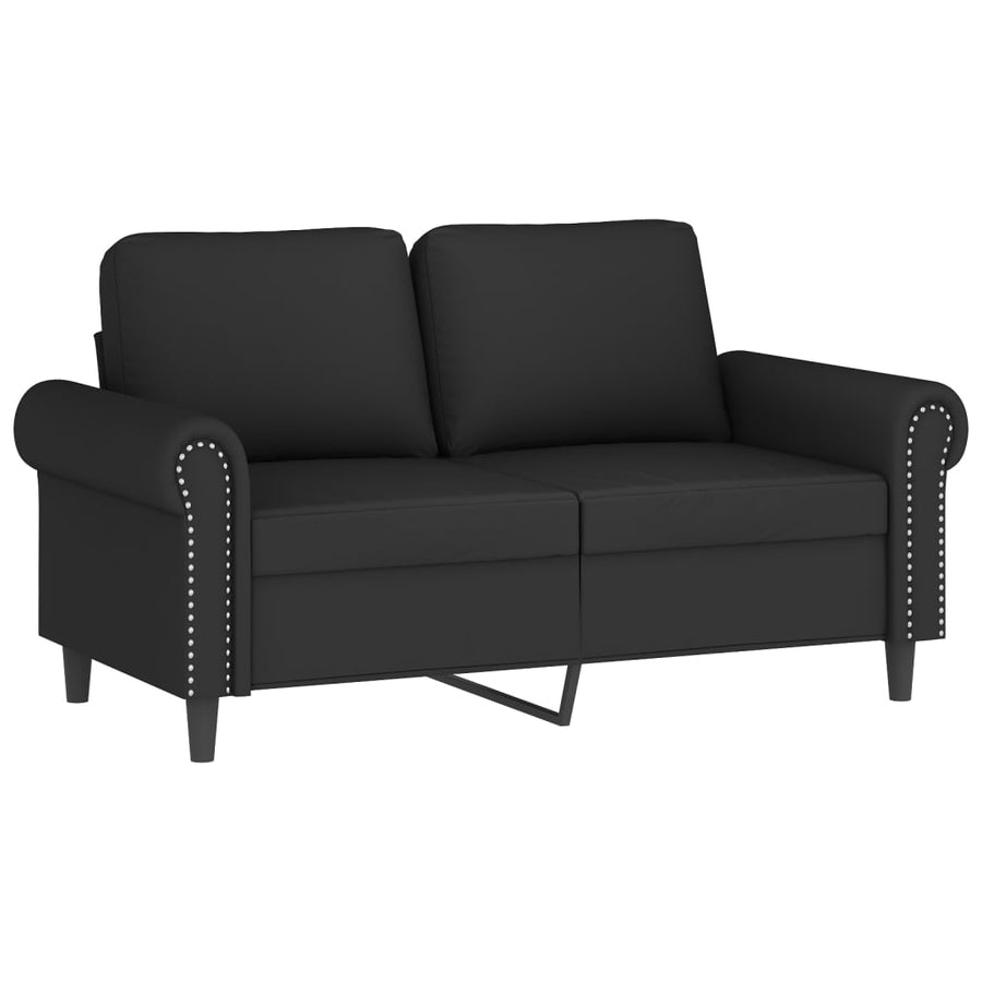 Tweezitsbank 120 cm fluweel zwart