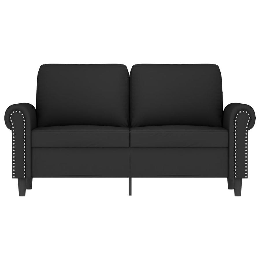 Tweezitsbank 120 cm fluweel zwart