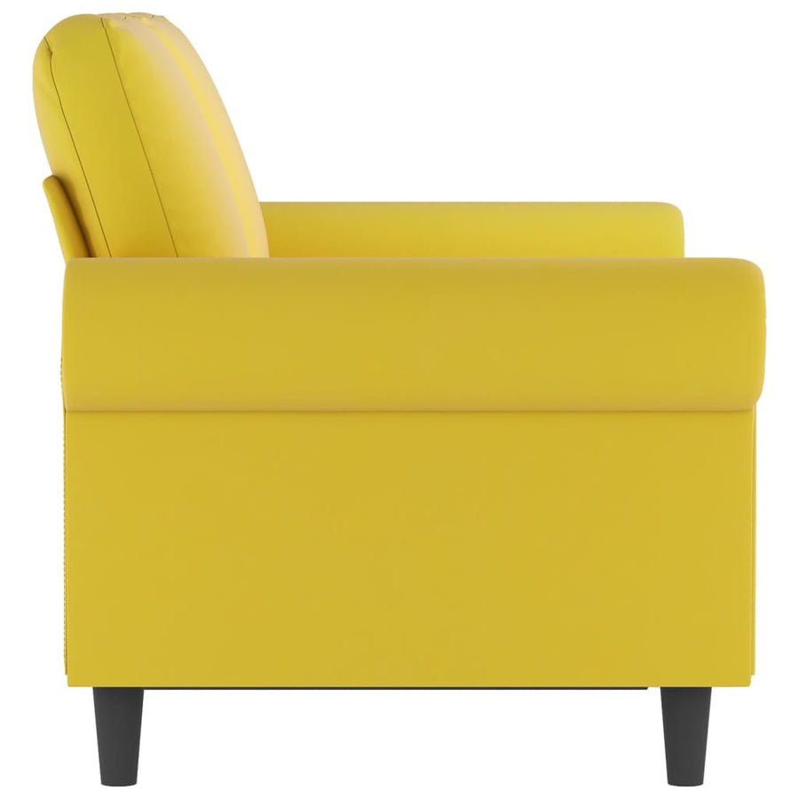 Tweezitsbank 120 cm fluweel geel 120 cm Geel