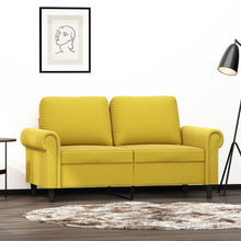Tweezitsbank 120 cm fluweel geel 120 cm Geel