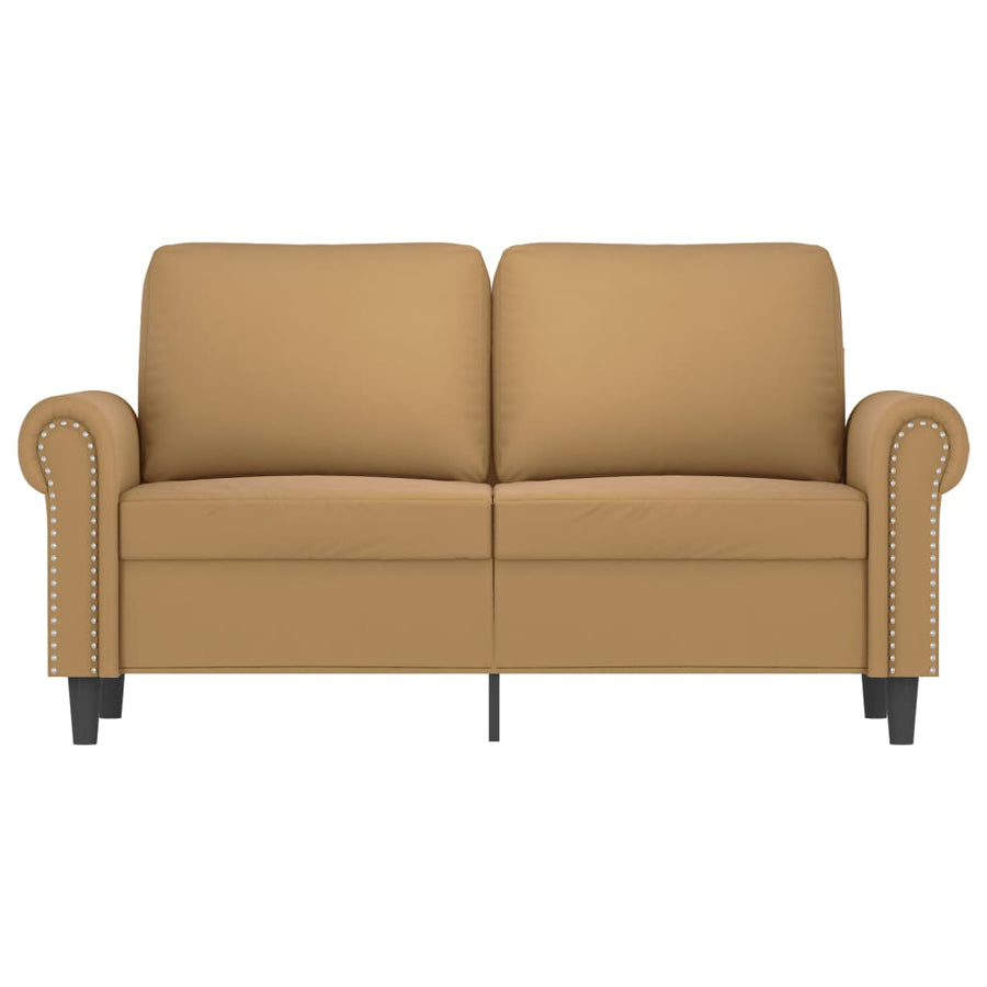 Tweezitsbank 120 cm fluweel bruin 120 cm Bruin