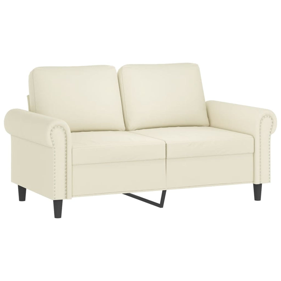 Tweezitsbank 120 cm fluweel crèmekleurig 120 cm Crème