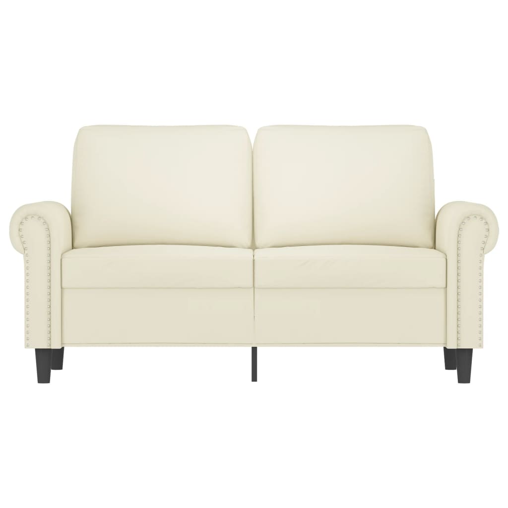 Tweezitsbank 120 cm fluweel crèmekleurig 120 cm Crème
