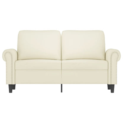 Tweezitsbank 120 cm fluweel crèmekleurig 120 cm Crème
