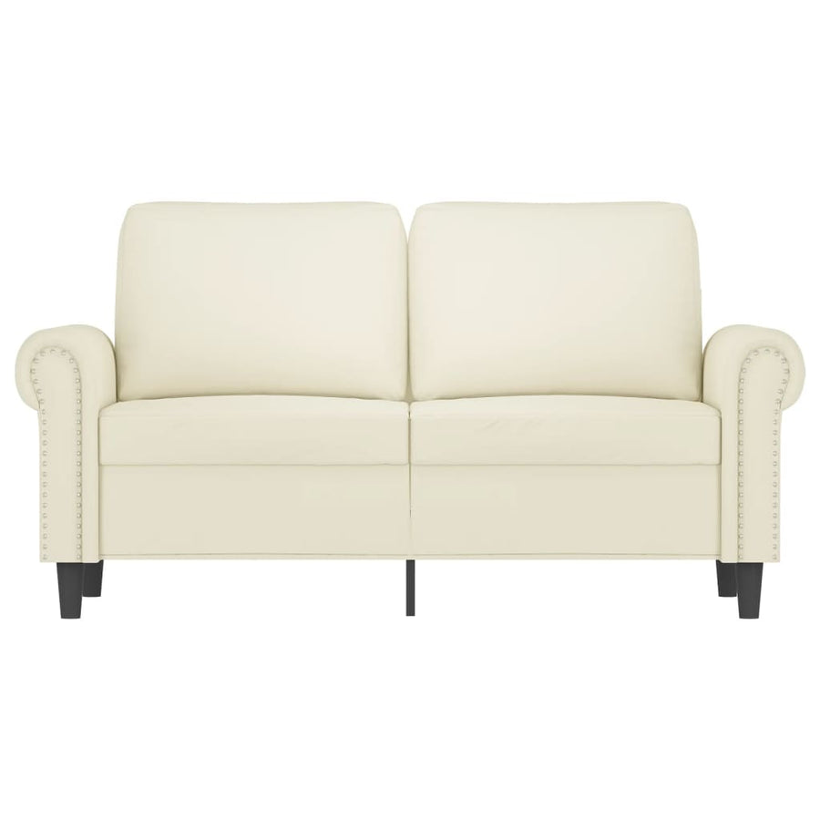 Tweezitsbank 120 cm fluweel crèmekleurig 120 cm Crème