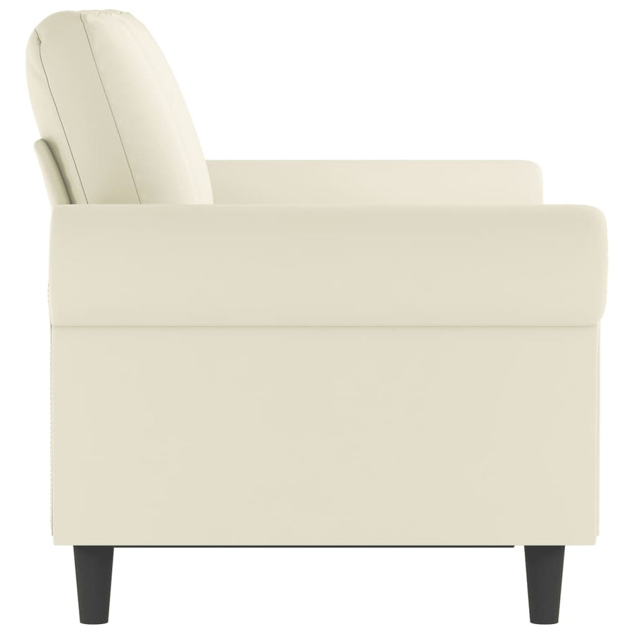 Tweezitsbank 120 cm fluweel crèmekleurig 120 cm Crème