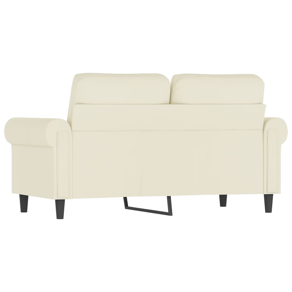 Tweezitsbank 120 cm fluweel crèmekleurig 120 cm Crème