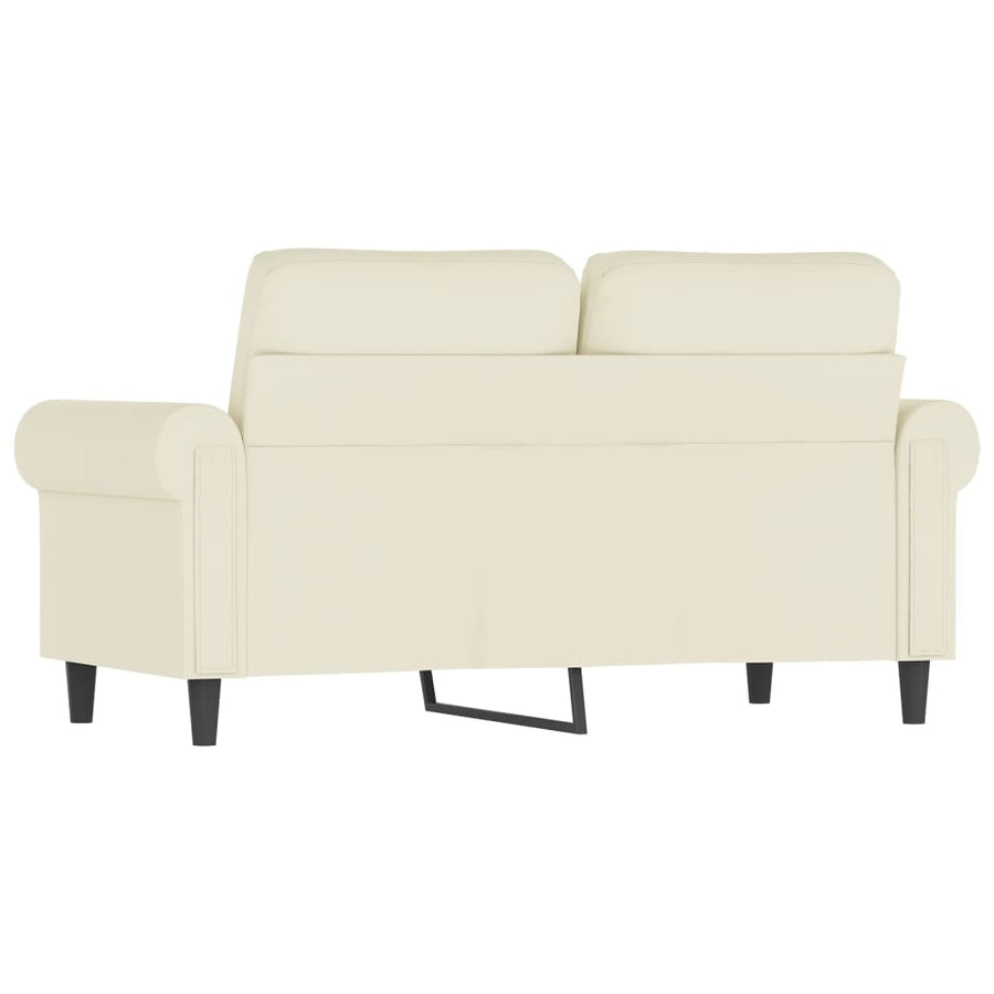 Tweezitsbank 120 cm fluweel crèmekleurig 120 cm Crème
